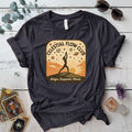 Celestial Flow Club T-Shirt Mockup Dark Heather Grey