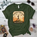 Celestial Flow Club T-Shirt Mockup Military Green