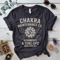 Chakra Maintenance Co T-Shirt Mockup Dark Heather Grey
