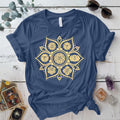 Chakra Mandala T-Shirt Mockup Indigo Blue