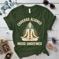 Chakras Aligned T-Shirt Mockup Military Green