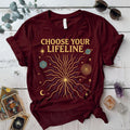 Choose Your Lifeline T-Shirt Mockup Maroon