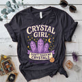 Crystal Girl T-Shirt Mockup Dark Heather Grey