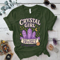 Crystal Girl T-Shirt Mockup Military Green