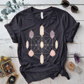 Crystal Symmetry T-Shirt Mockup Dark Heather Grey