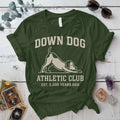 Down Dog Athletic Club T-Shirt Mockup Military Green