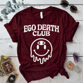 Ego Death Club T-Shirt Mockup maroon