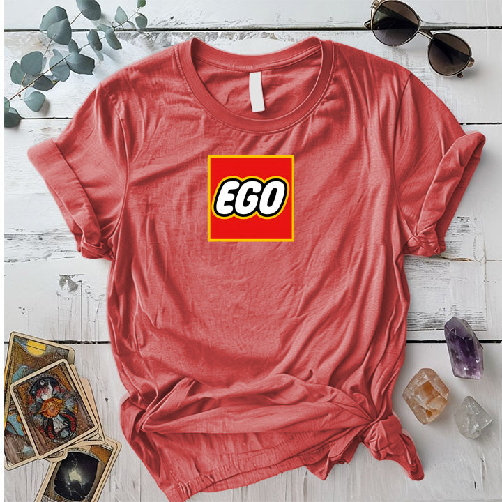 Ego T-Shirt Mockup Coral Silk