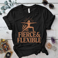 Fierce and Flexible T-Shirt Mockup Black