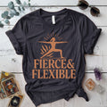 Fierce and Flexible T-Shirt Mockup Dark Heather Grey