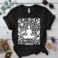 Garden of Om T-Shirt Mockup Black