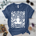 Garden of Om T-Shirt Mockup Indigo Blue