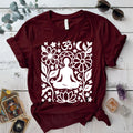 Garden of Om T-Shirt Mockup Maroon