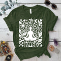 Garden of Om T-Shirt Mockup Military Green
