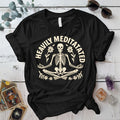 Heavily Meditated Skeleton T-Shirt Mockup black