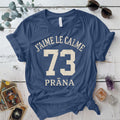 I Love Calm Prana T-Shirt Mockup Indigo Blue