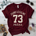 I Love Calm Prana T-Shirt Mockup Maroon
