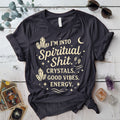 I'm Into Spiritual Shit T-Shirt Mockup Dark Heather Grey