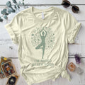 I'm Nicer After Yoga Floral T-Shirt Mockup Natural