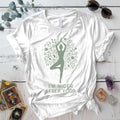 I'm Nicer After Yoga Floral T-Shirt Mockup White