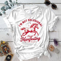 Im Not Delusional Horse T Shirt White Mockup
