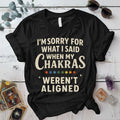 I'm Sorry For What I Said Chakra T-Shirt Mockup Black