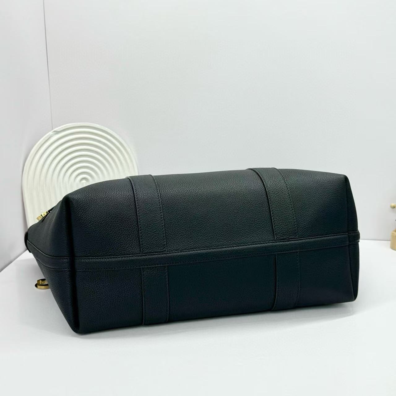 Loro Piana Ghiera Tote 40cm Bag Black Calfskin