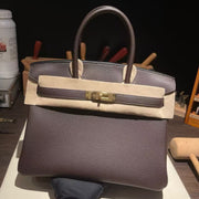 Hermes 2026 Birkin Bag Chocolate Brown Togo Leather Gold Hardware