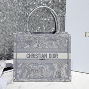 Dior 2026 Book Tote Bag 26.5cm Grey Canvas