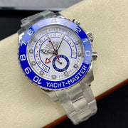 Rolex Yacht-Master II 42mm White Dial Blue Bezel Steel Bracelet