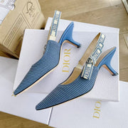 Dior 2026 J'Adior Slingback Pump Blue Fabric Sheepskin