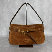 Miu Miu 2026 Aventure Bag 33cm Brown Suede Leather