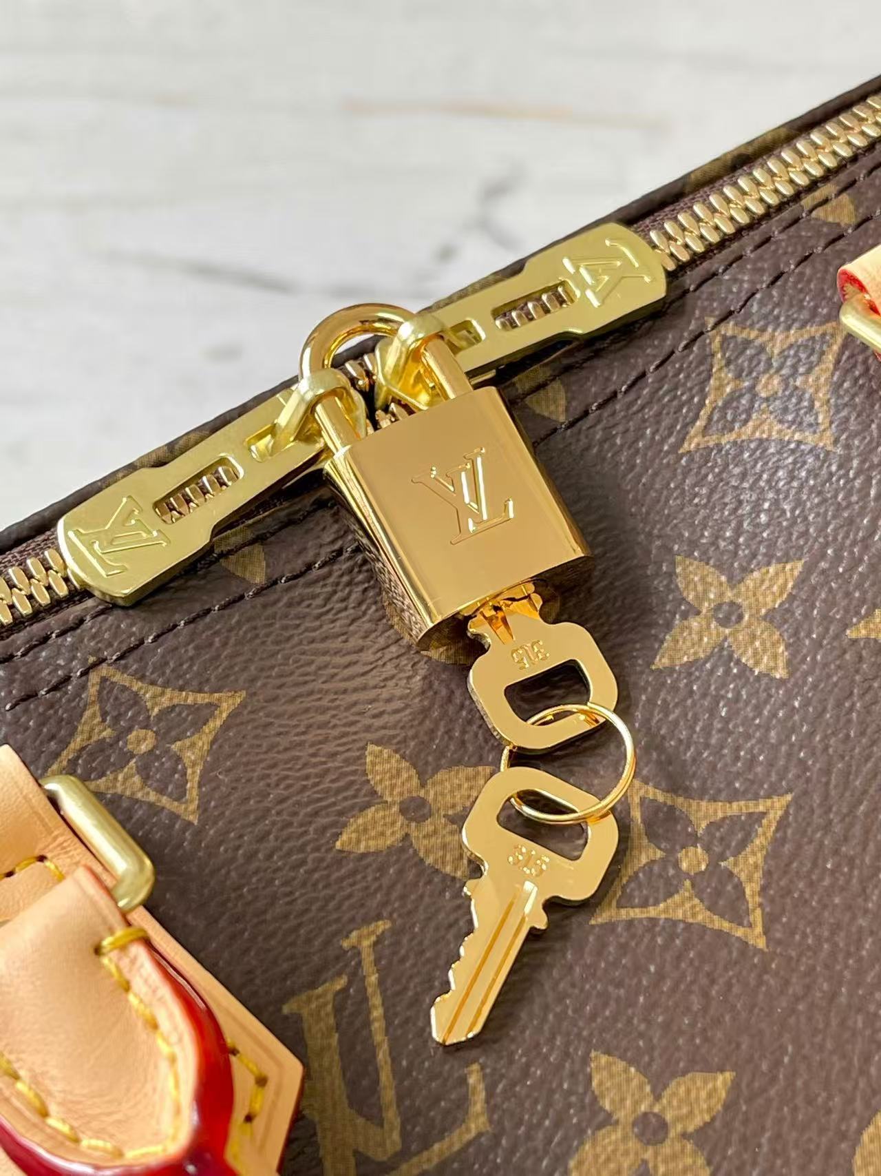 Louis Vuitton 2026 Speedy Bandouliere Bag 30cm Brown Beige Monogram Canvas Leather