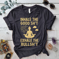 Inhale The Good Shit T-Shirt Mockup dark-heather-grey