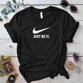 Just Be It T-Shirt Mockup Black