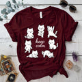 Keep Calm Cats T-Shirt Mockup maroon
