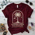 La Riviera Astral T-Shirt Mockup maroon