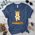 Llamaste T-Shirt Mockup Indigo Blue