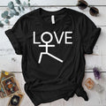 Love Yoga Stick Figure T-Shirt Mockup black
