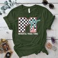 Mindful Yoga Time T-Shirt Mockup military-green