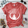 Meditation Tree T-Shirt Mockup Coral Silk