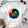 Meditation Under Cosmic Skies T-Shirt Mockup White
