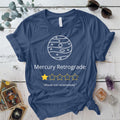 Mercury Retrograde One Star T-Shirt Mockup Indigo Blue