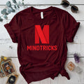 Mind Tricks T-Shirt Mockup Maroon