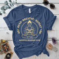 Mindful Reading Club T-Shirt Mockup Indigo Blue