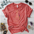 Moonlit Chakra Flow T-Shirt Mockup Coral Silk