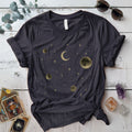 Moons and Stars T-Shirt Mockup Dark Heather Grey