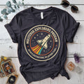Multiverse Explorers Program T-Shirt Mockup Dark Heather Grey