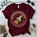 Multiverse Explorers Program T-Shirt Mockup Maroon