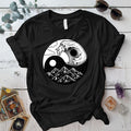 Mystic Tides and Peaks T-Shirt Mockup Black